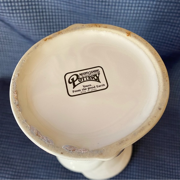 Mount Clemens Pottery Ribbon and Holly Tall Vase - Picture 5 of 7